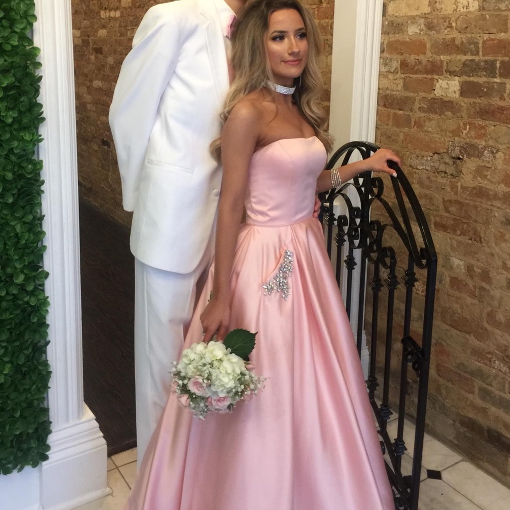 Light pink Sherri Hill prom/homecoming dress sz 00 - Picture 4 of 6